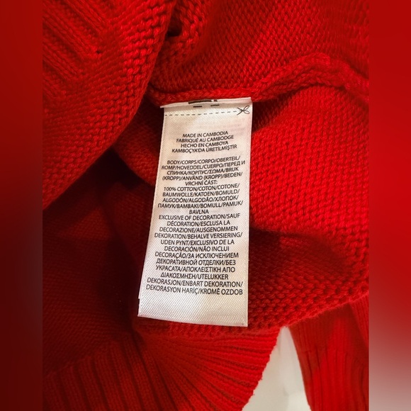 NWT Polo Ralph Lauren Vibrant Red Crewneck Sweater Size Authenticated - Picture 6 of 8